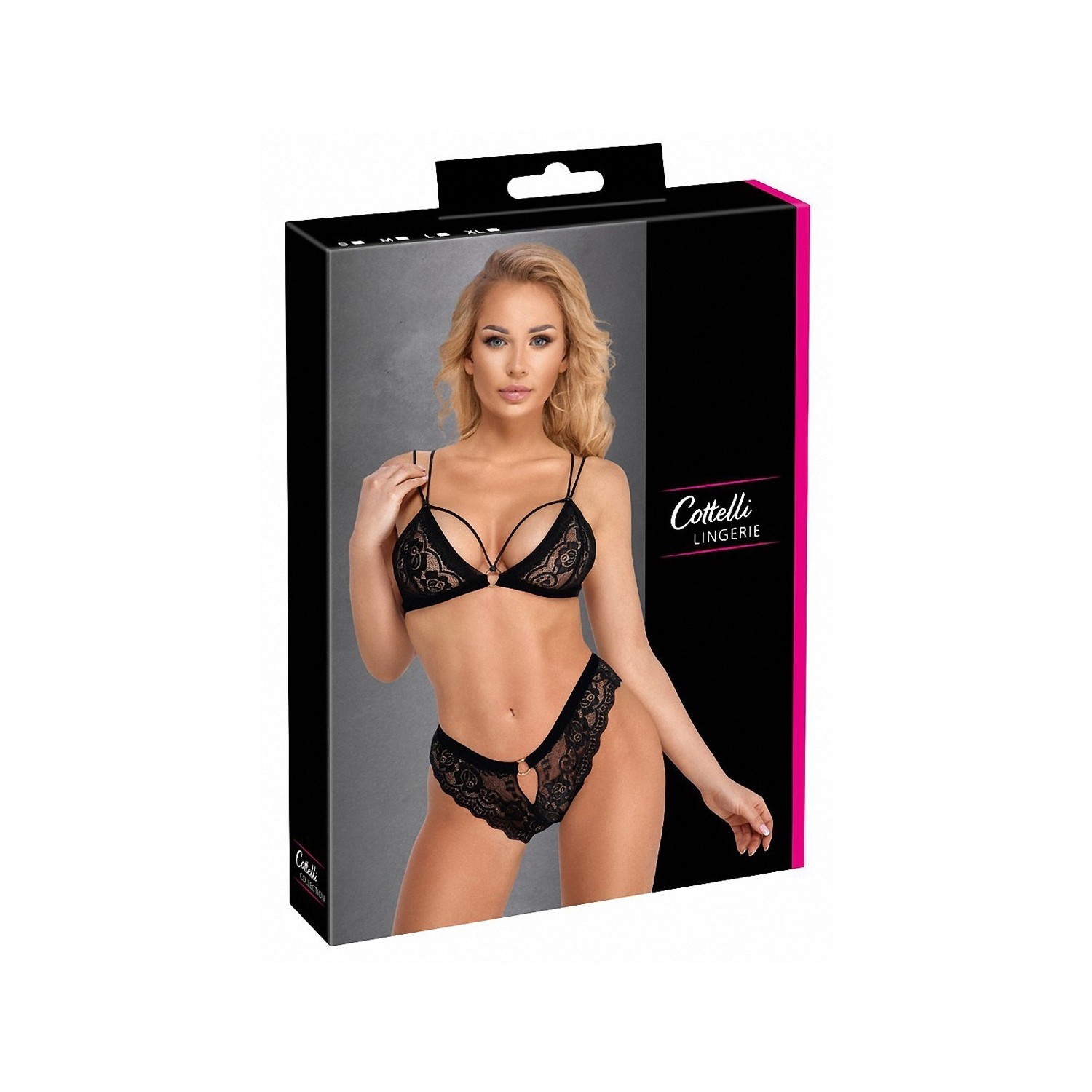 Ensemble coquin noir 2 pièces - Cottelli Lingerie