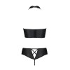 Bustier et string faux cuir Nancy - Passion
