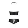 Bustier et string faux cuir Nancy - Passion