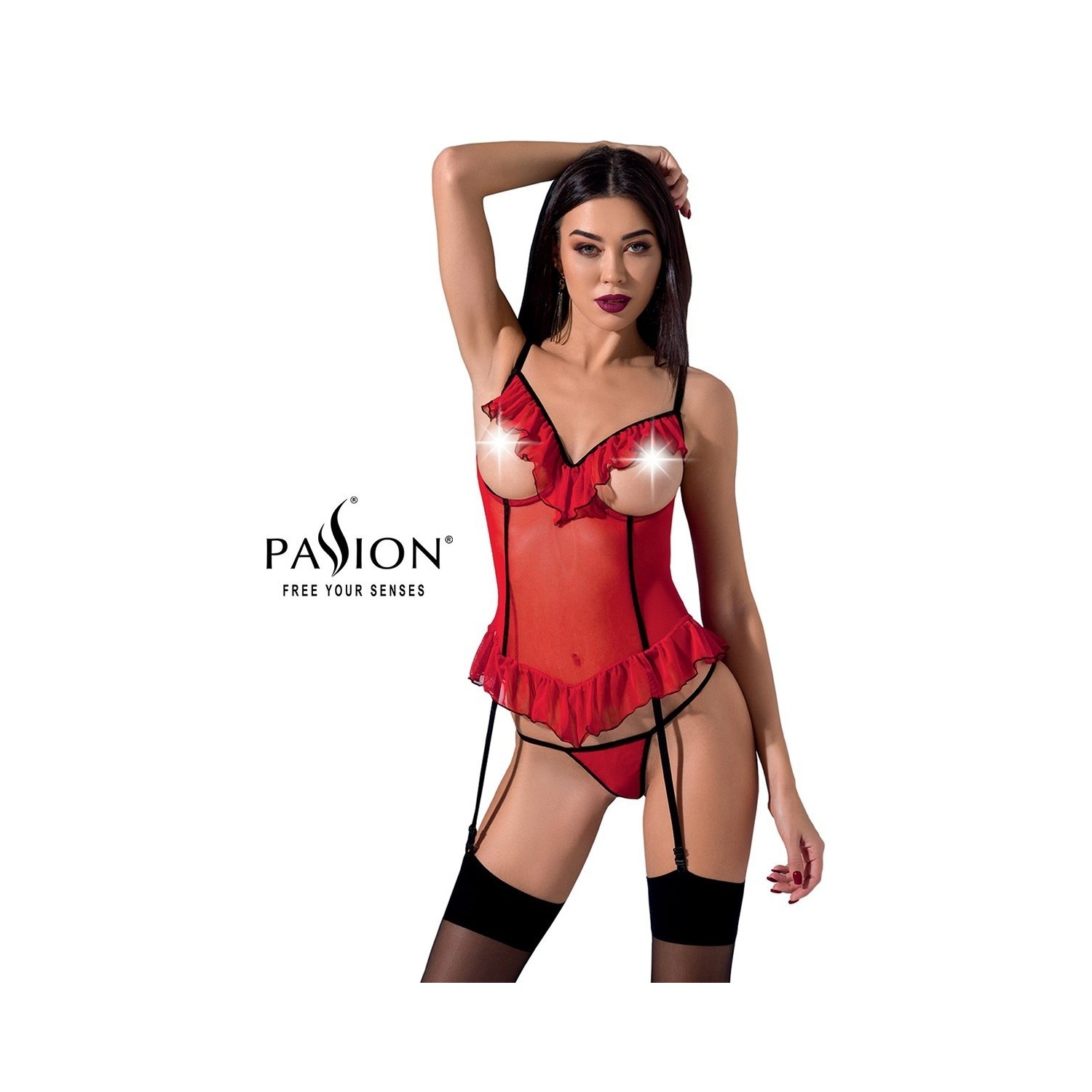 Guêpière seins nus Cherry - Passion