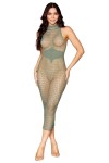 Robe bodystocking en filet dans un design géométrique sans couture - DG0489SAG