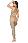 Robe bodystocking en filet dans un design géométrique sans couture - DG0489SAG