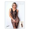 Bodystocking en fine résille noire avec laçage - Le Numéro 14 - Collection Bodystocking - CM99014