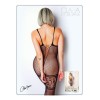 Bodystocking en fine résille noire avec laçage - Le Numéro 14 - Collection Bodystocking - CM99014