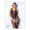 Bodystocking en fine résille noire avec laçage - Le Numéro 14 - Collection Bodystocking - CM99014