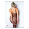 Bodystocking en fine résille noire avec laçage - Le Numéro 14 - Collection Bodystocking - CM99014