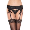 Porte jarretelles avec string papillon intégré - MH7736BLK