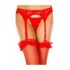 Porte-jarretelles rouge fine dentelle ajourée - MH7700RED