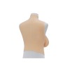 Buste faux seins réaliste, col haut, Bonnet H