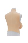 Buste faux seins réaliste, col haut, Bonnet H