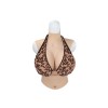 Buste long gros seins en silicone, col haut, Bonnet I
