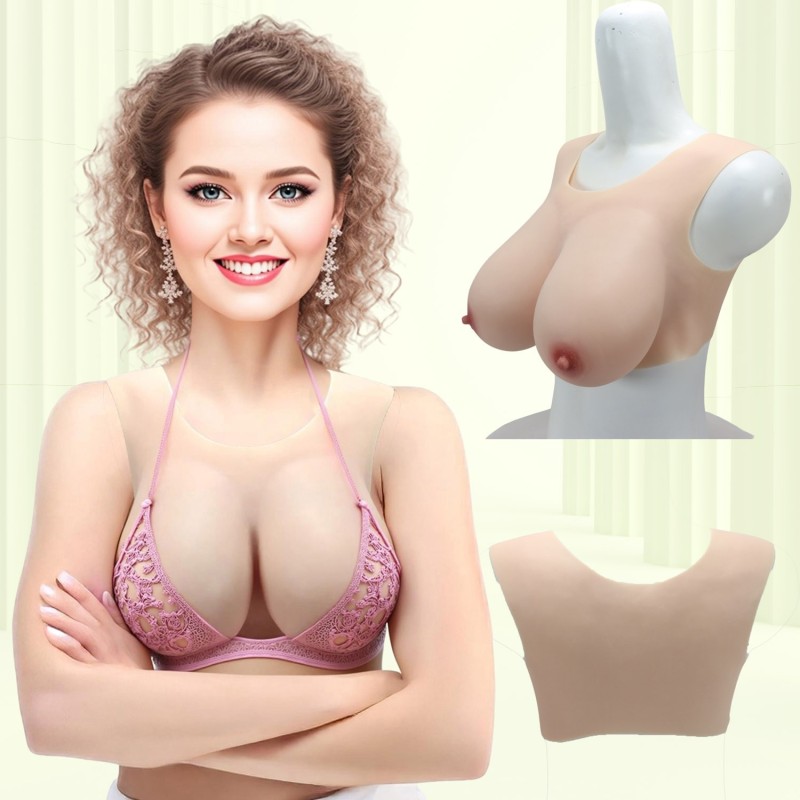 Buste faux seins, encolure ronde, design haut de gamme