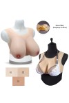 Buste faux seins, encolure ronde dos nu, design haut de gamme