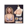 Buste faux seins, encolure ronde, poitrine volumineuse