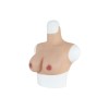 Buste fausse poitrine bonnet élastique coton, col haut