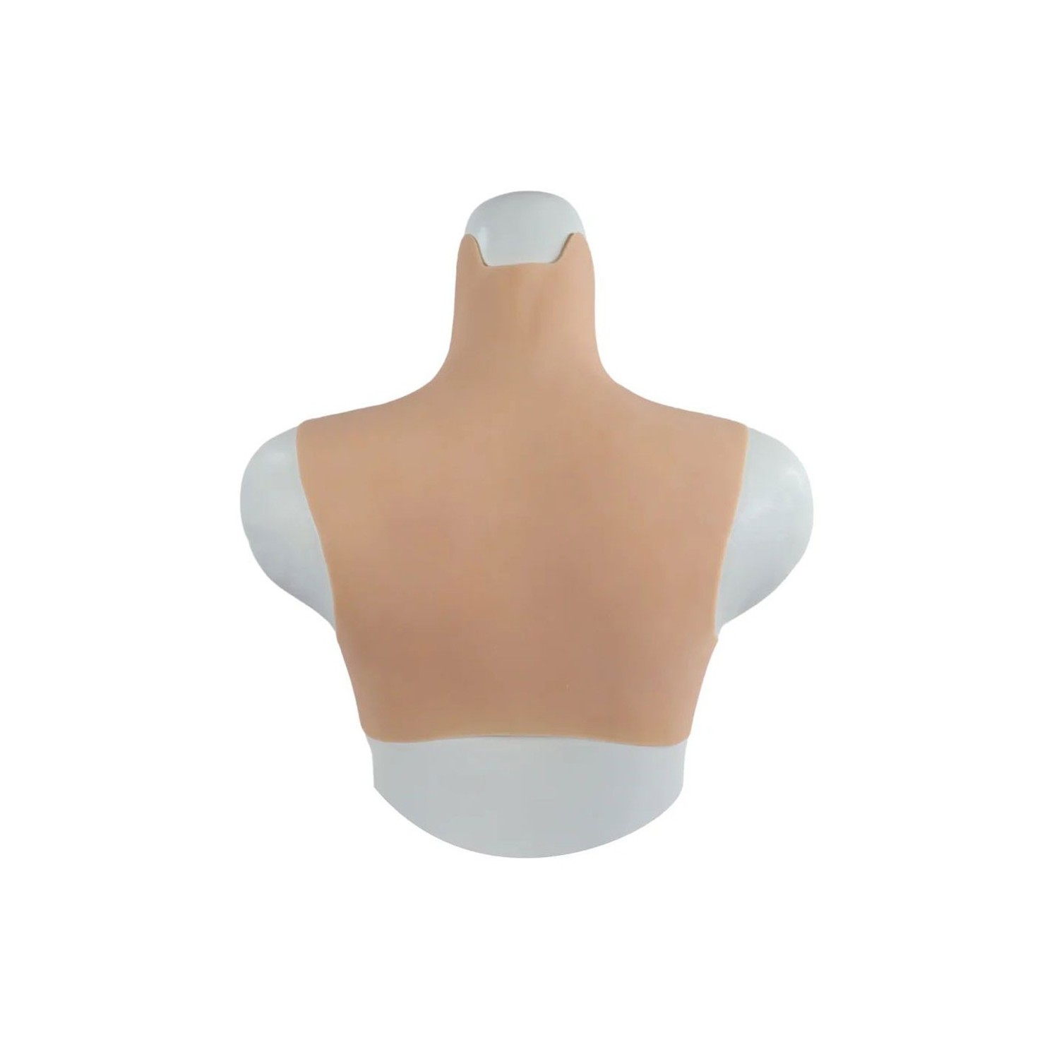 Buste fausse poitrine bonnet élastique coton, col haut