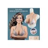 Buste fausse poitrine bonnet élastique coton, col haut