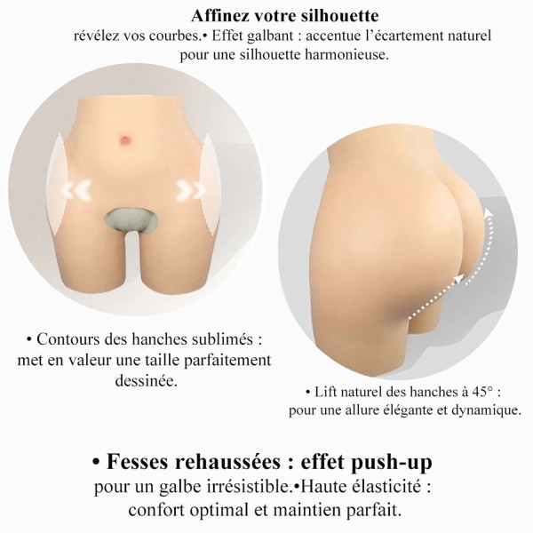 Panty en silicone – Courbes latérales naturelles et galbe des hanches