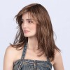 Perruque longue monofilament, femme fatale