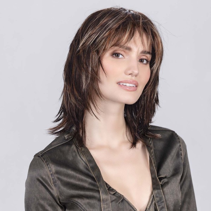 Perruque Rainbow – Mi-longue, naturelle, fibre synthétique