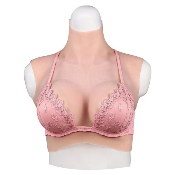 Buste faux seins prix discount, col haut