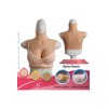 Buste faux seins  silicone, col haut, discount