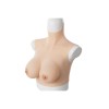 Buste faux seins  silicone, col haut, discount