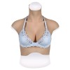 Buste faux seins new design, en silicone, col haut
