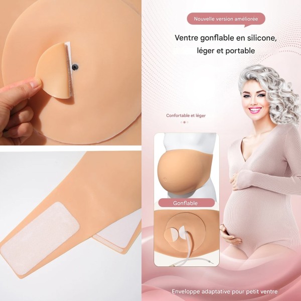 Ventre Artificiel Grossesse Silicone Gonflable Réaliste