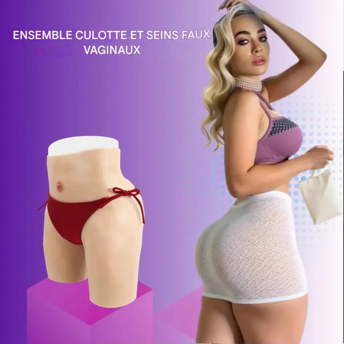 Ensemble Buste et panty en silicone  - Féminité Réelle