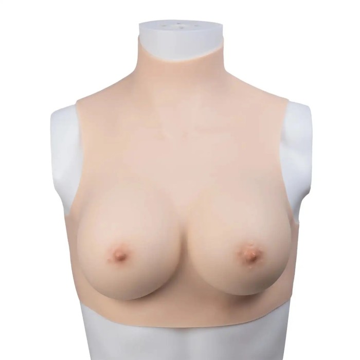 Buste Faux Seins Silicone Col Haut - Petit Prix