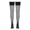 Bas autofixants couture noir 1 - Cotelli Legwear
