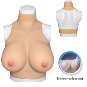 Buste faux seins plastron petit prix – col haut
