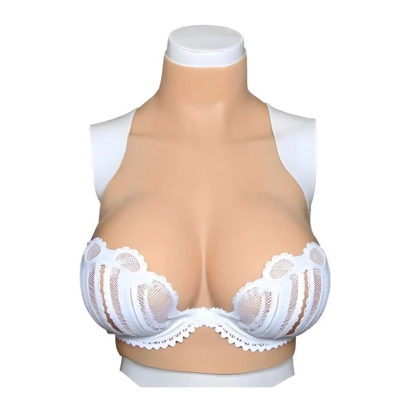 Buste faux seins plastron petit prix – col haut