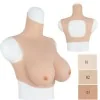 Buste faux seins réaliste, dos ouvert
