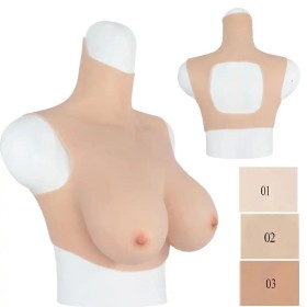 Buste faux seins réaliste, dos ouvert