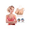 Buste faux seins silicone, encolure ronde