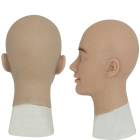 Masque féminin réaliste en silicone, tête pleine