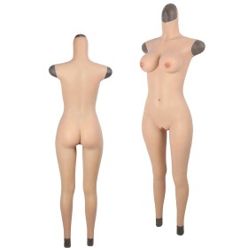 Combinaison faux seins en silicone