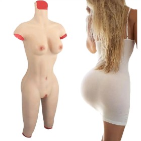 Combinaison faux seins en silicone