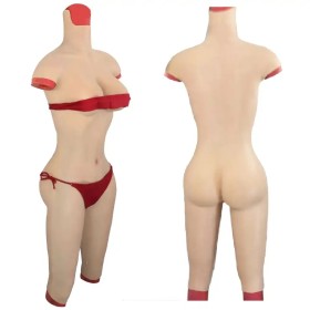 Combinaison faux seins en silicone
