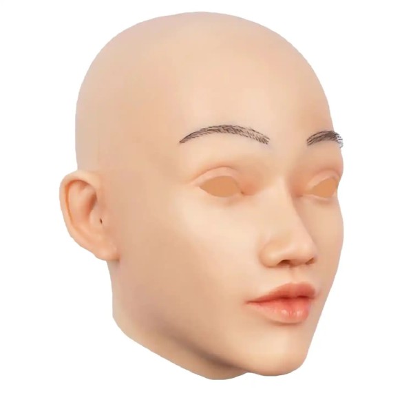 Masque en silicone tête pleine, visage réaliste