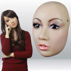 Masque féminin en silicone demi-tête, une jeunesse magique