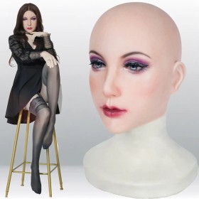 Masque réaliste en silicone tête pleine ou demi-tête, avec maquillage