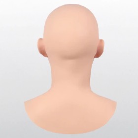 Masque réaliste en silicone tête pleine, avec plastron