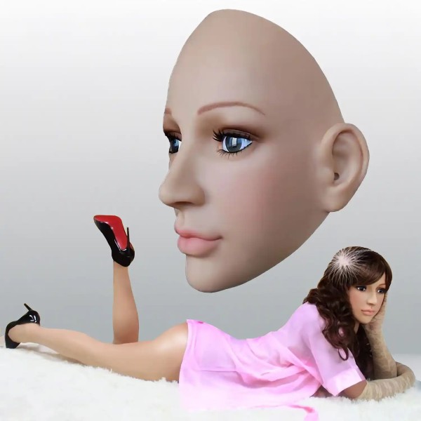 Masque silicone demi-tête, un look féminin surprenant
