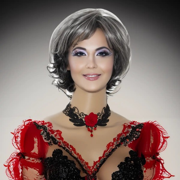 Collier gothique dentelle strass