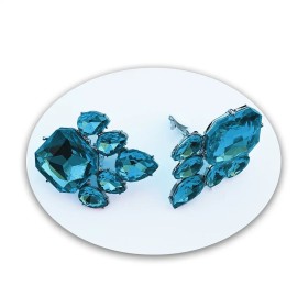 Boucles d'oreilles clips, pierres de synthèse