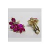 Boucles d'oreilles fantaisies clips, ornée de strass
