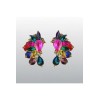 Boucles d'oreilles fantaisies clips, ornée de strass